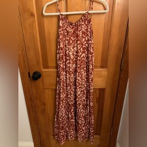 Anthropologie flounced maxi lounge dress